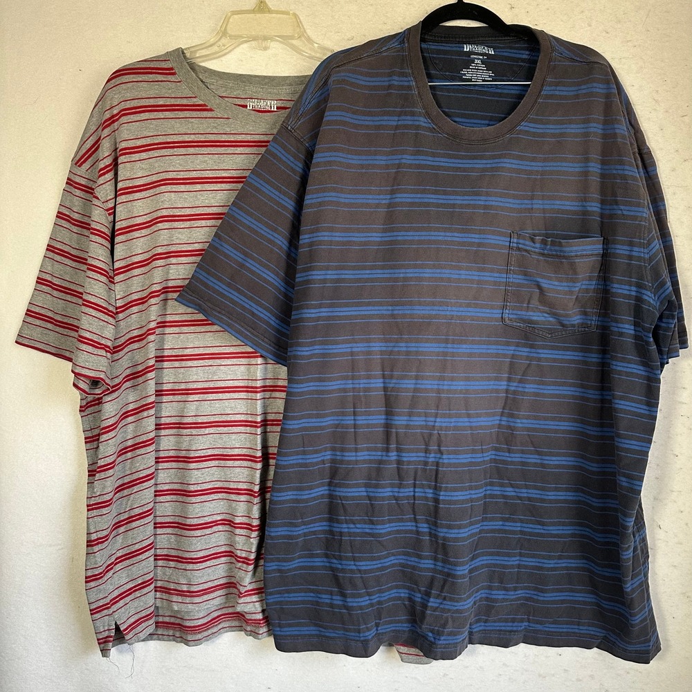 Duluth Trading Co Longtail T Striped Pocket T-Shirt 2 Pack Mens 3XL Cotton